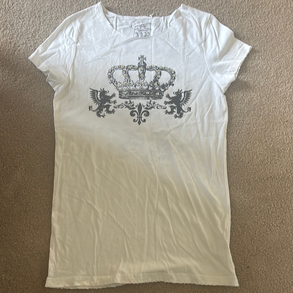 Vegas Royalty White Tee/top